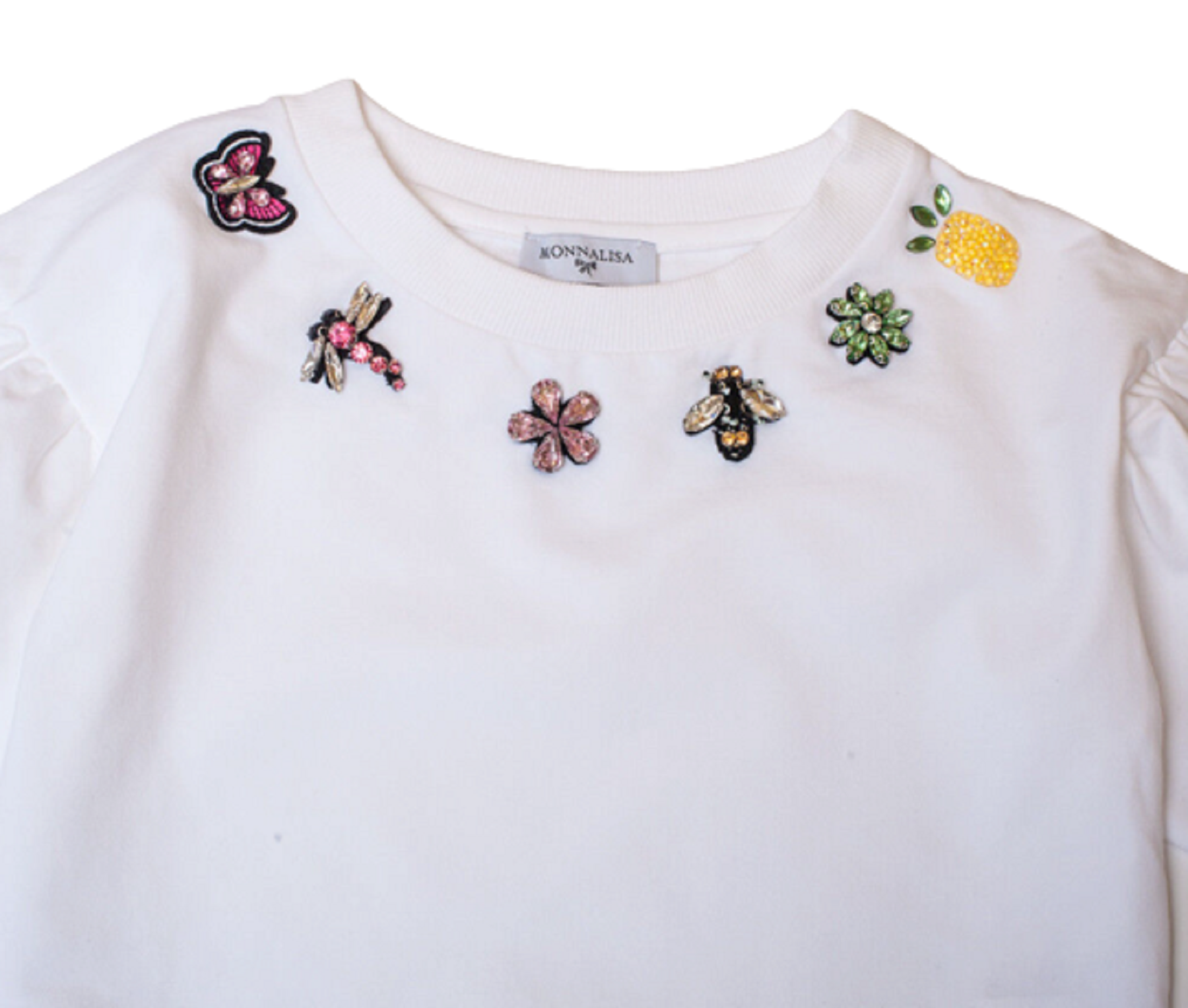 Maglia bambina con applicazioni gioiello