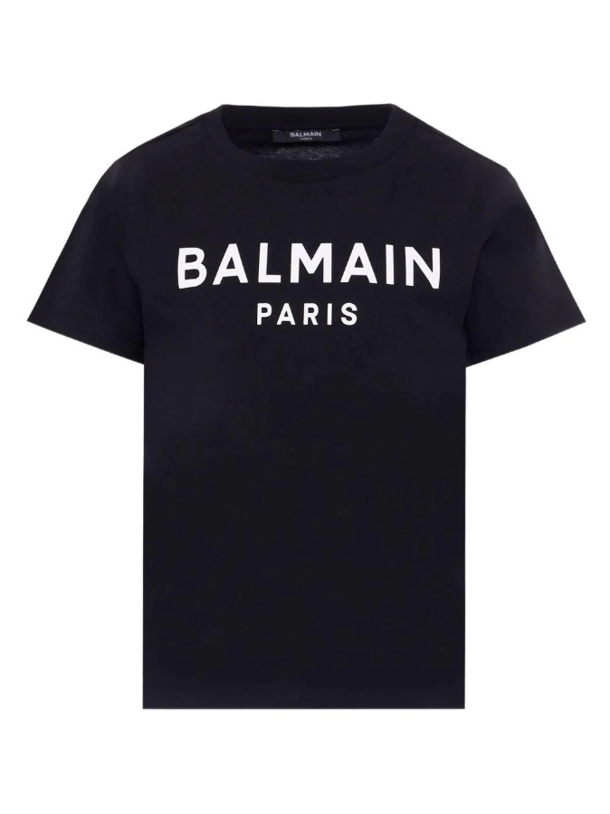 T-shirt con stampa per bambini BX8P01 Z3186 930BC BALMAIN 