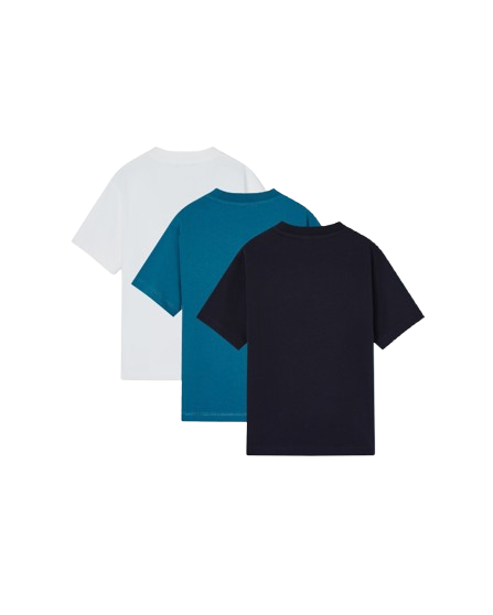 Pack 3 T-shirt in jersey stampa logo EB001319 AF14503 MB005 ARMANI JUNIOR 