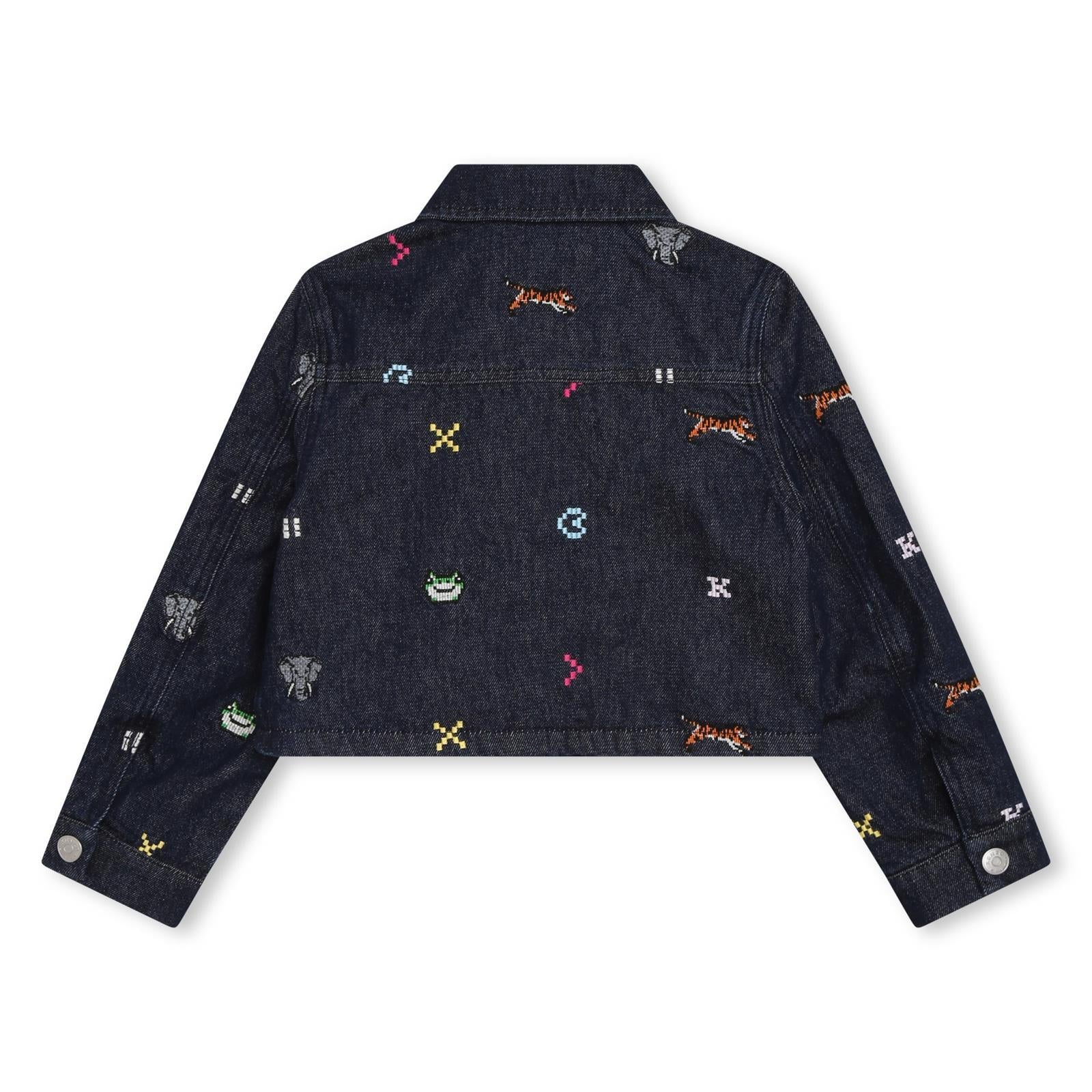 Giacca denim con ricamo
