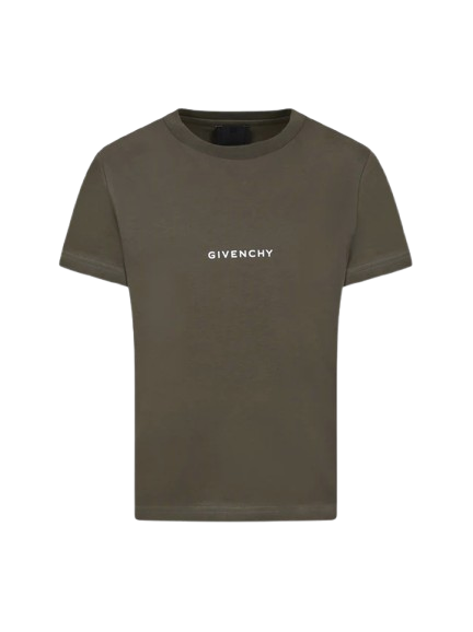 T-shirt kaki per bambino con logo