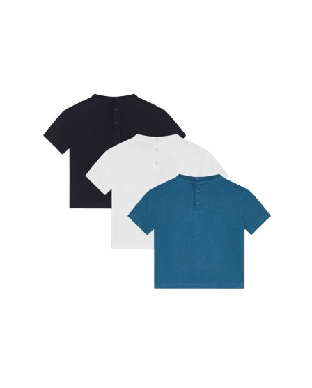 Pack 3 T/shirt in jersey stampa logo EB001324 AF14503 MB005 ARMANI JUNIOR 