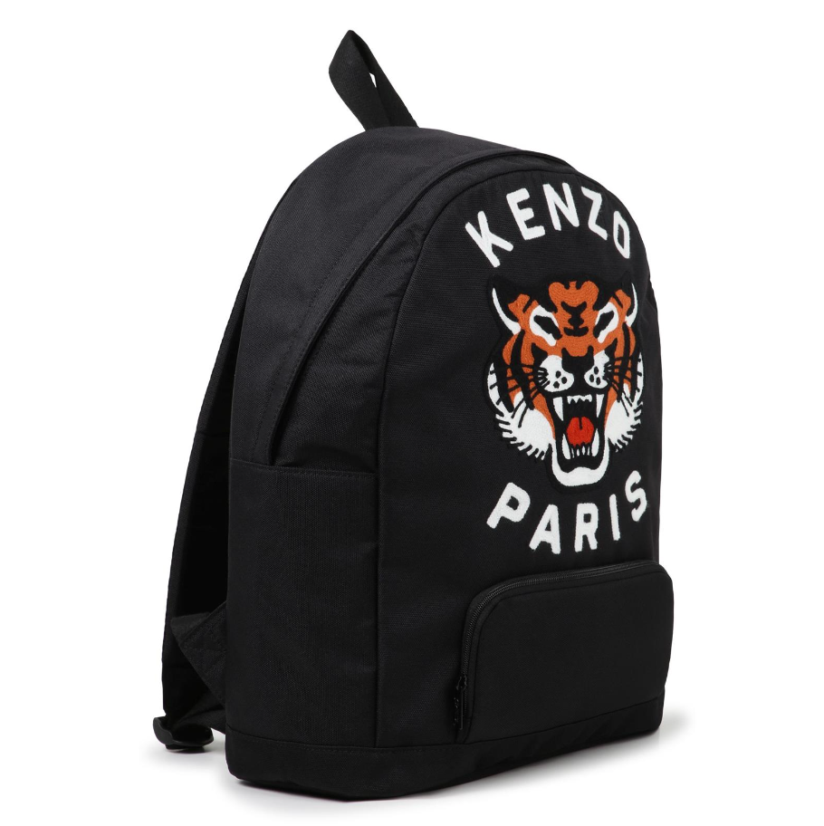 Zaino per bambino Kenzo Kids nero con ricamo Tiger