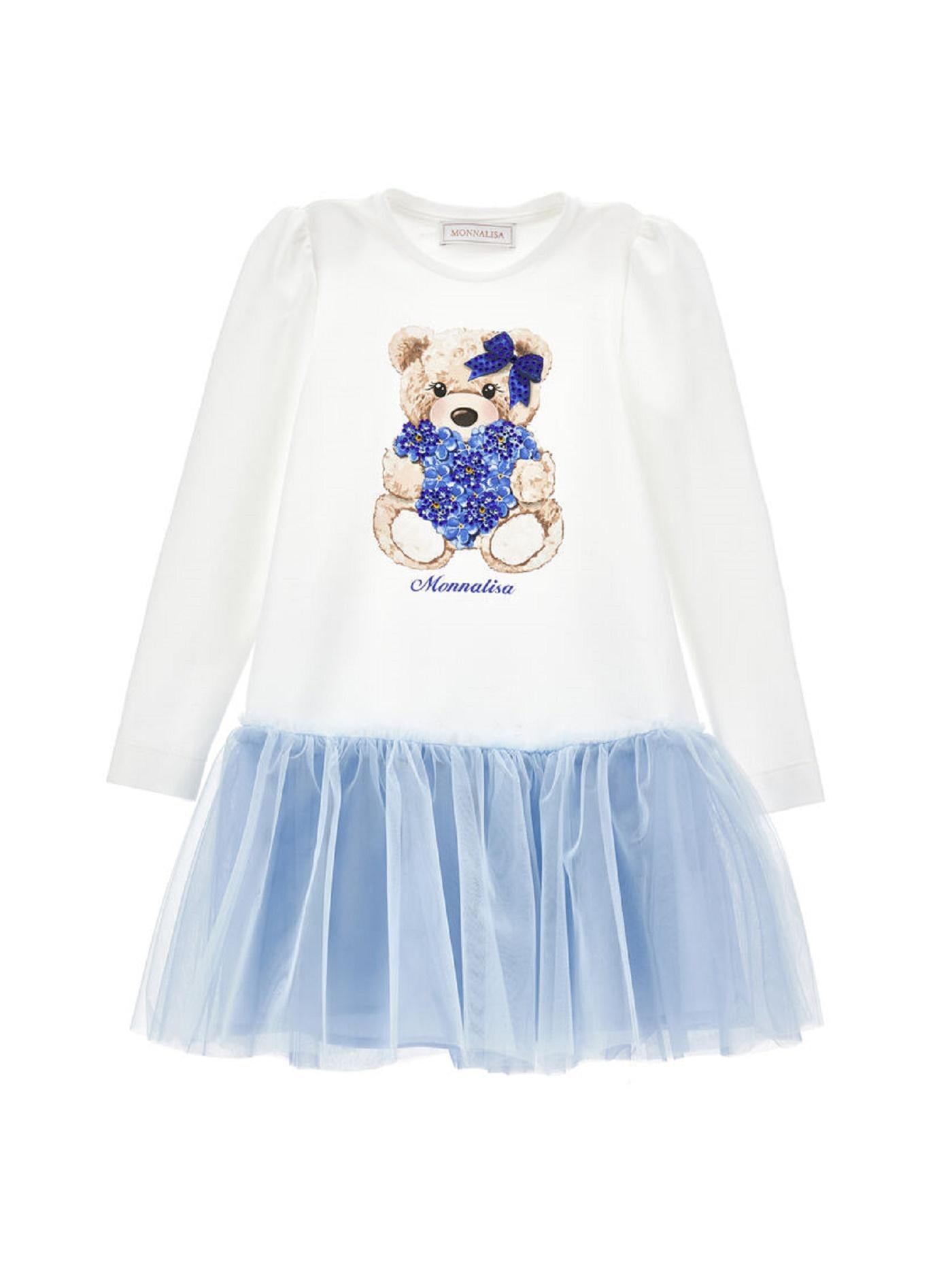 Abito a maniche lunghe con tulle
