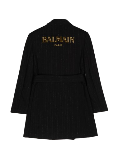 Cappotto doppiopetto a righe
