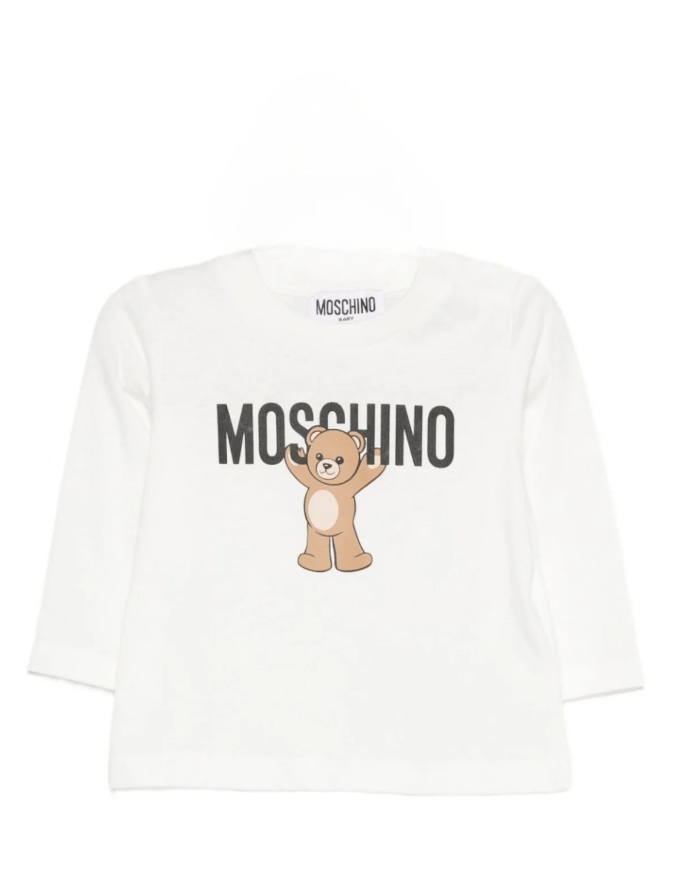 T-shirt per neonati MZO00R LAA10 10063 MOSCHINO 