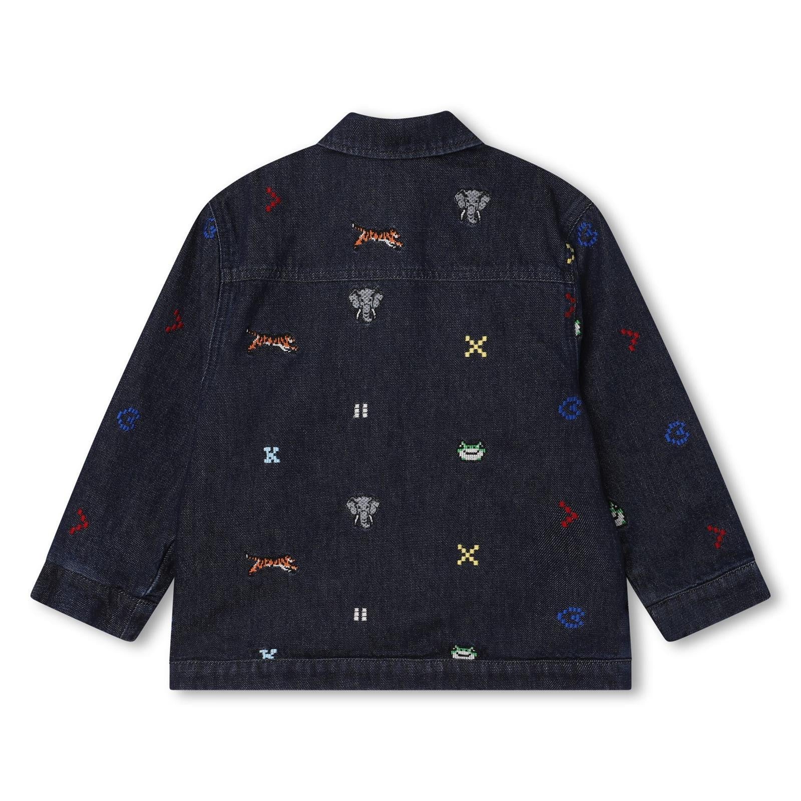 Giacca denim con ricamo
