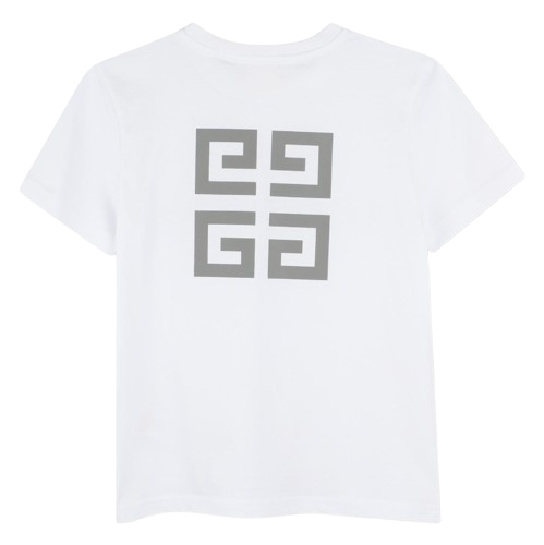 T-shirt bianca per bambini con logo