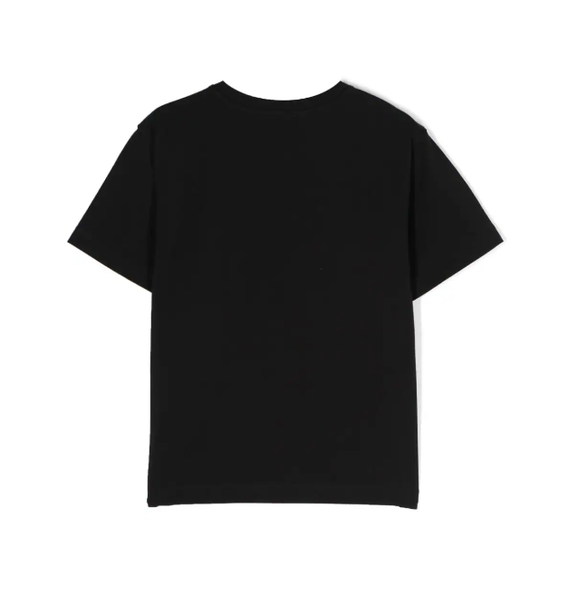 maxi t-shirt in cotone nera con borchie HBM060 LBA10 60100 MOSCHINO 