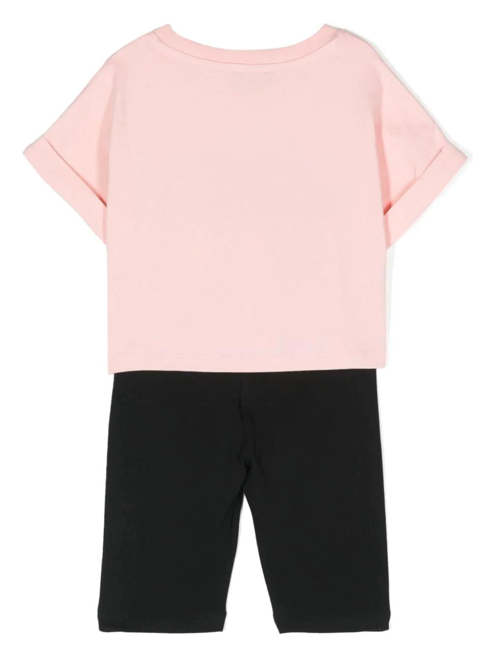 Completo bambina t-shirt e leggings corti