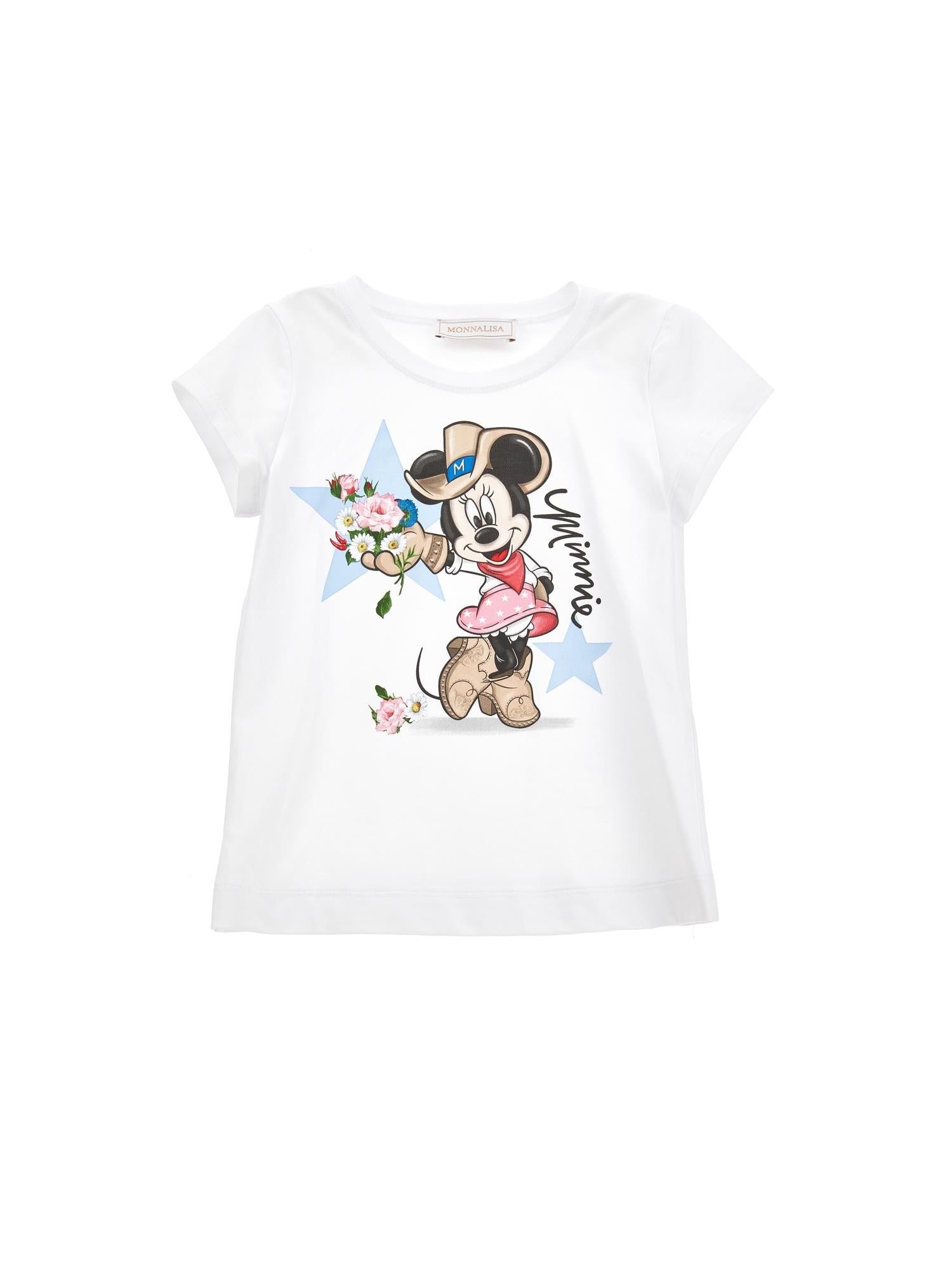 T-shirt cotone organico stampa Minnie