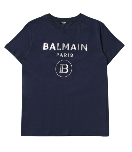T-shirt con logo 6R8P21 Z0738 649AG BALMAIN 