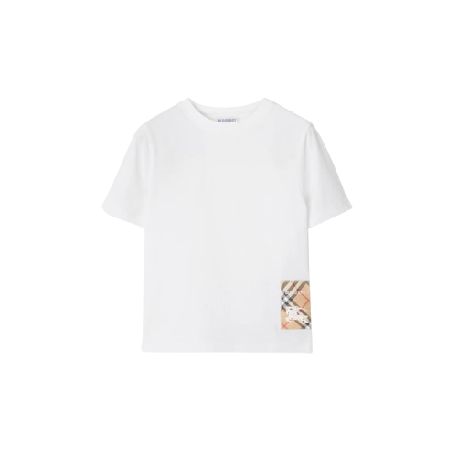 T-shirt con toppa check Burberry 8100457 A1464 BURBERRY 