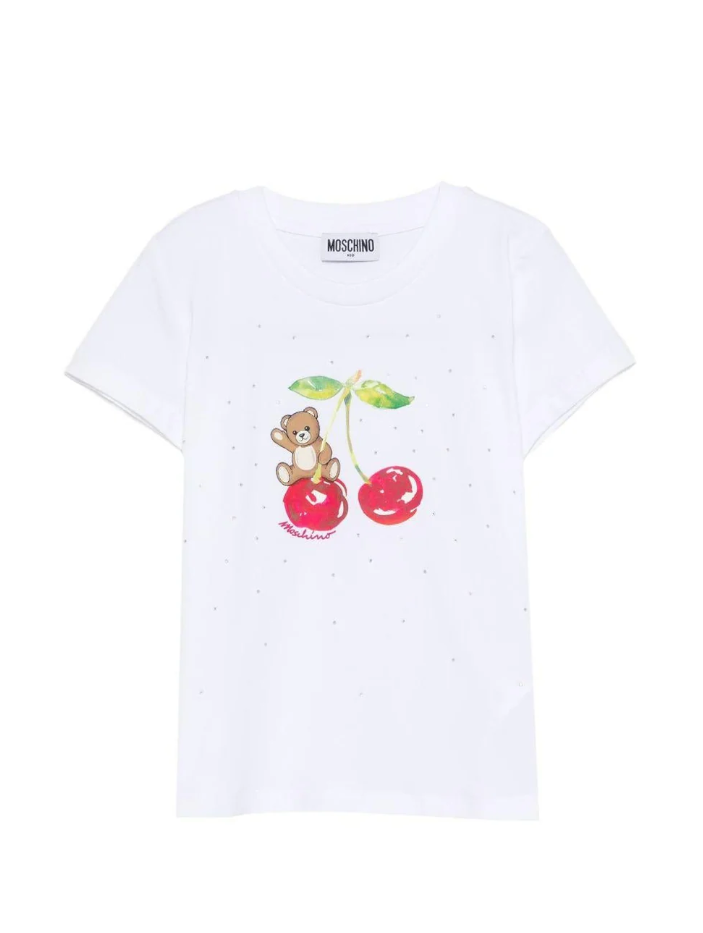 T-shirt per bambine HFM06K LBA10 10101 MOSCHINO 