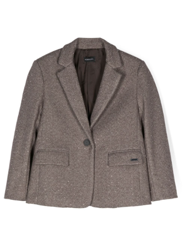 Blazer velour con strass