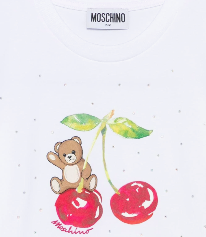 T-shirt per bambine HFM06K LBA10 10101 MOSCHINO 