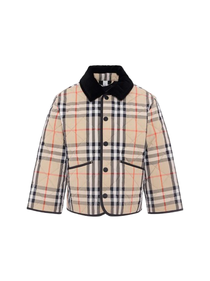 Giubbotto beige con check vintage 8108500 B9368 BURBERRY 