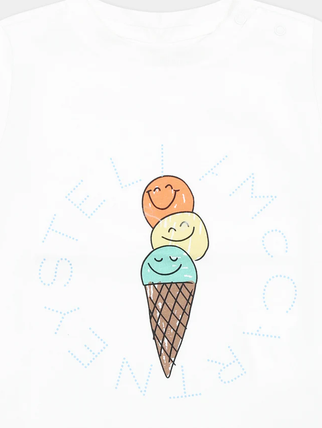 T-shirt bianca per neonato