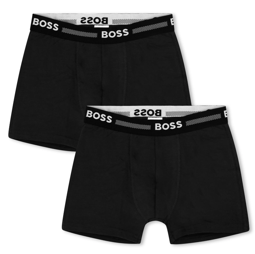 Set di boxer per bambino Boss Kidswear nero con banda logo