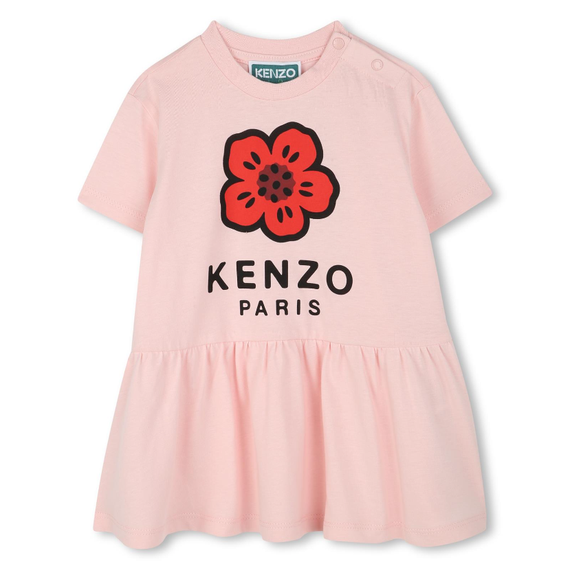 Vestito rosa per neonata con Boke Flower