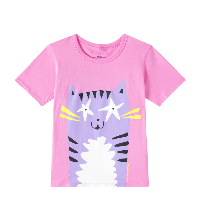 T-shirt rosa con stampa