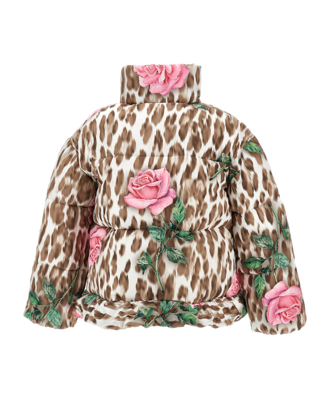 Piumino con rose e rouches<BR/> 19F103 6025 0080 MONNALISA 