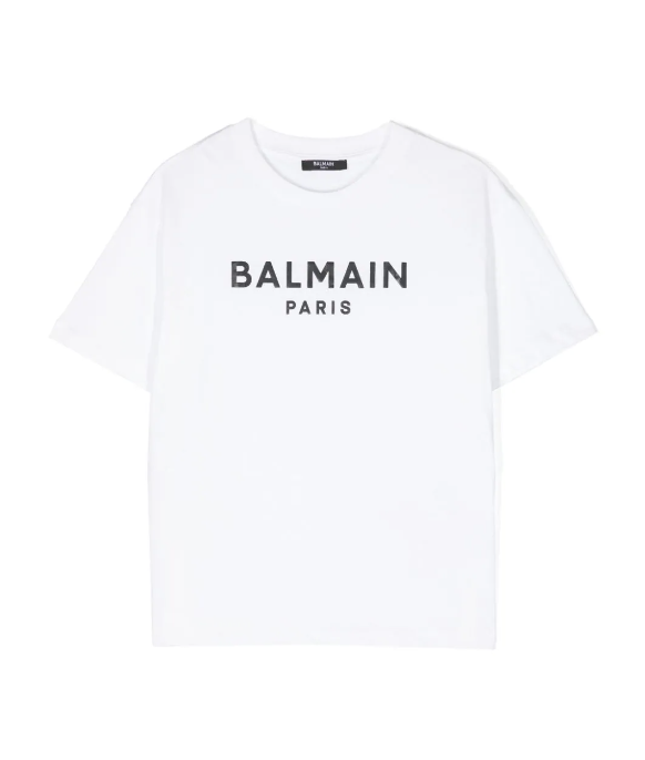 T-shirt con stampa BU8P01 Z1751 100NE BALMAIN 