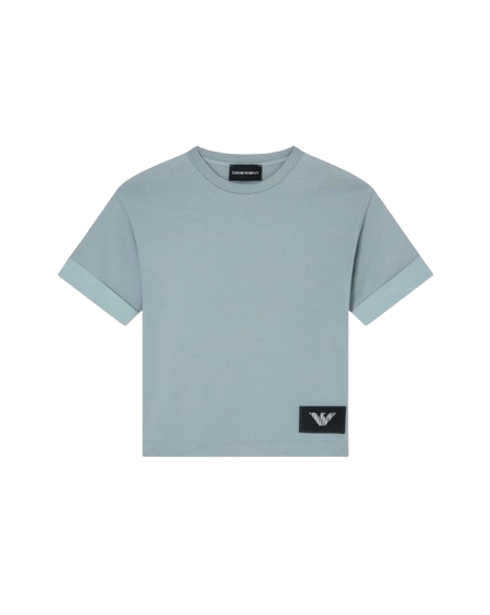 T-SHIRT IN JERSEY CON PATCH LOGO ASV EB000550 AF13715 U9212 ARMANI JUNIOR 