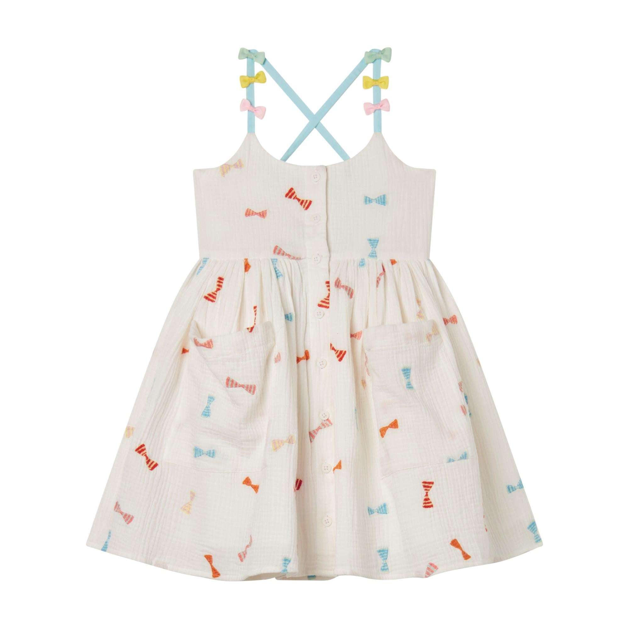 Abito con fiocco e stampa all-over