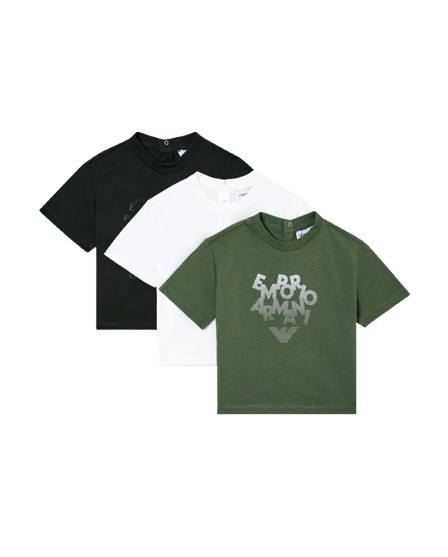 Pack 3 T/shirt in jersey stampa logo EB001324 AF14503 M7053 ARMANI JUNIOR 