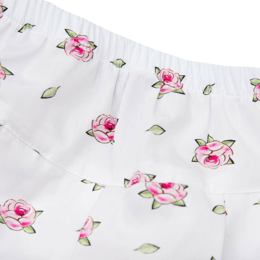 Shorts con stampa a fiori