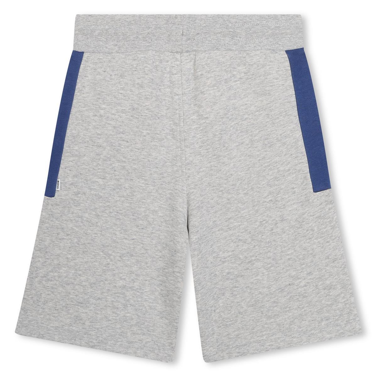 Bermuda da ragazzo in pile grigio