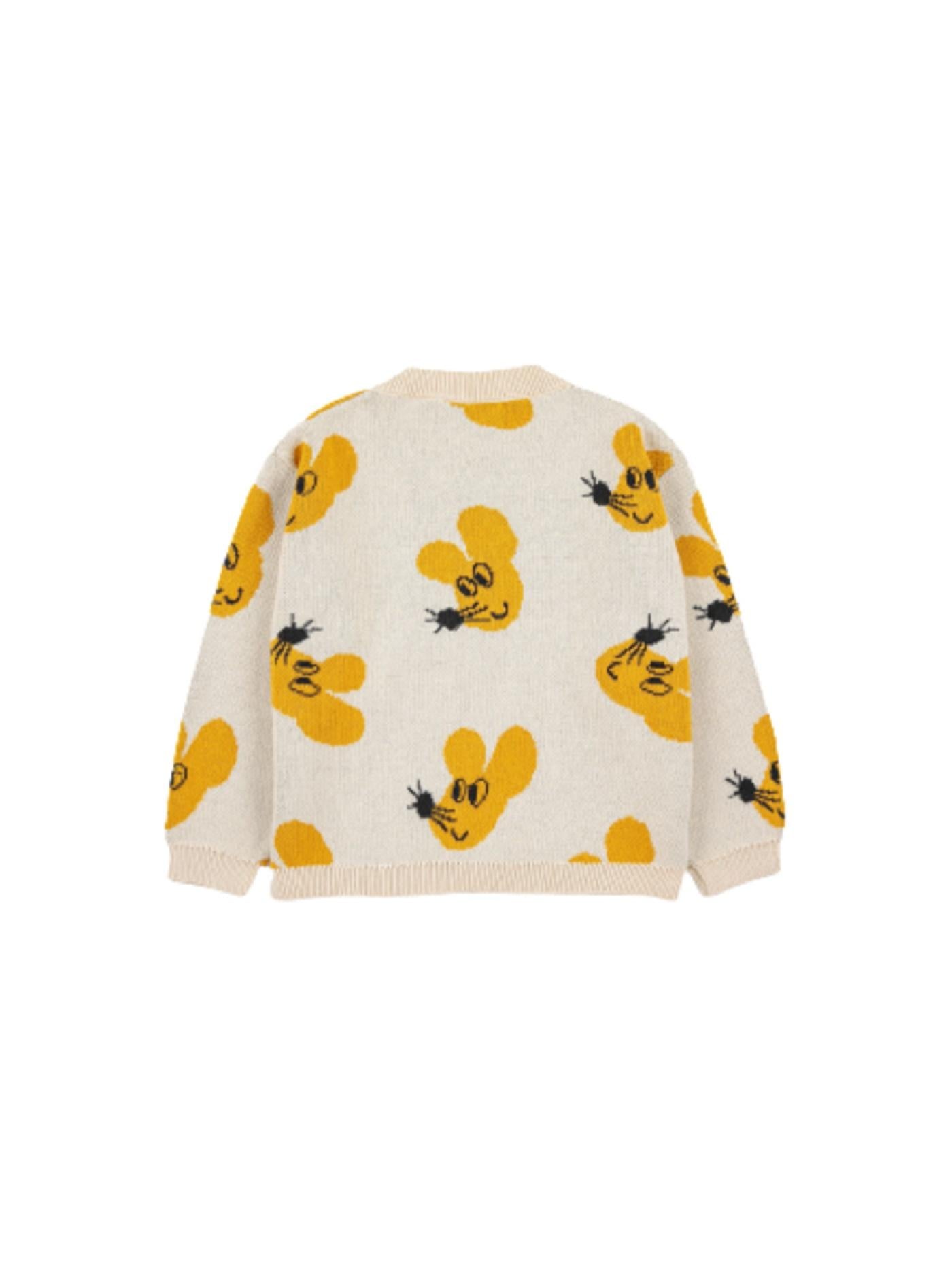 Cardigan con intarsi 223AB090 BEIGE BOBO CHOSES 