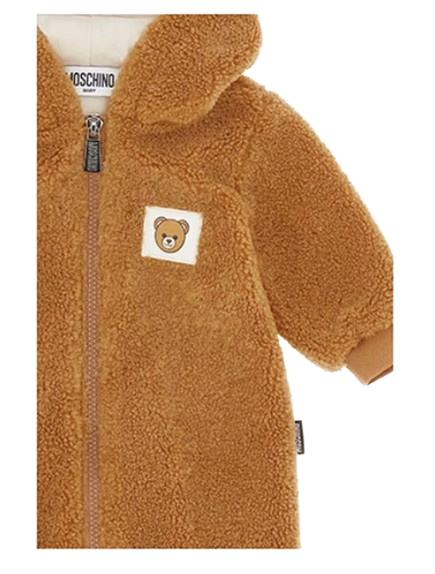 Ecopelliccia marrone per neonati MUT04C LIA00 20351 MOSCHINO 