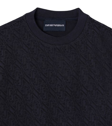 T-shirt in jersey interlock jacquard EA all over EB000976 AF21786 UB118 ARMANI JUNIOR 