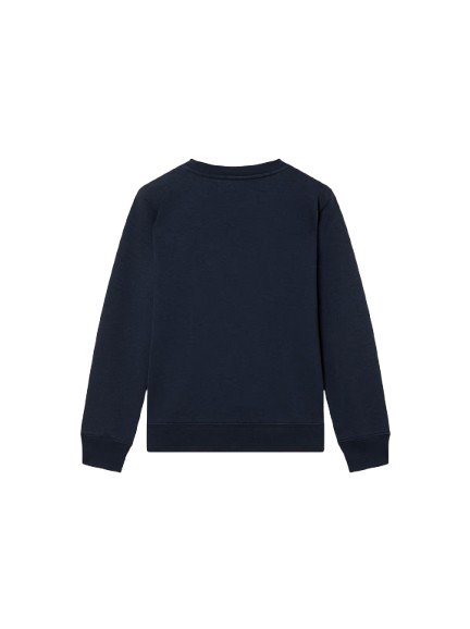 Felpa da bambino Journey in misto cotone blu con logo a contrasto GKP02214 P002440 50345 50345 GOLDEN GOOSE 