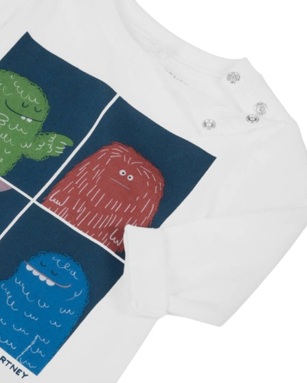 T-shirt con stampa mostro TX8550 Z0434 100 STELLA McCARTNEY 
