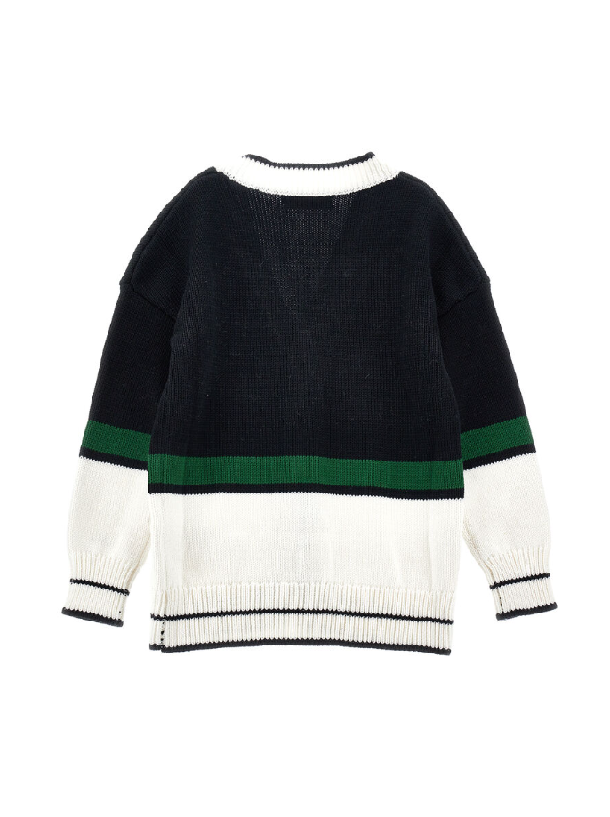 Maxi cardigan a bande colorate