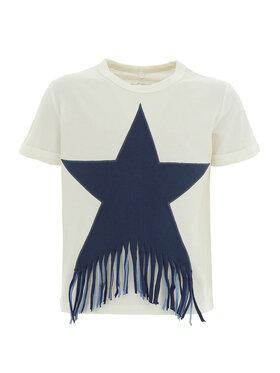 T-shirt con applicazioni frange