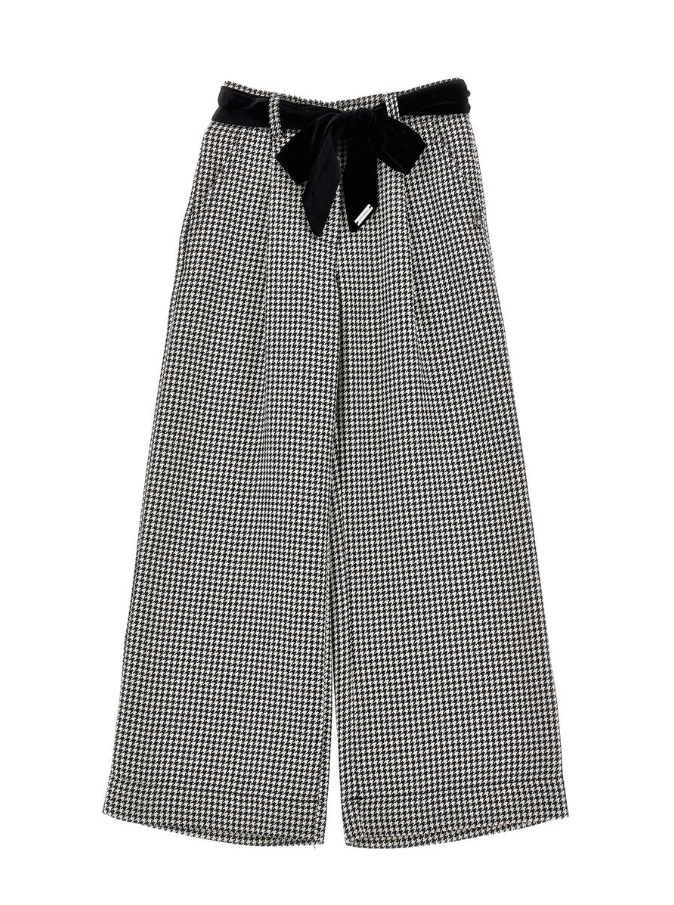 Pantaloni con fiocco in vita 71F402 6219 0150 MONNALISA 