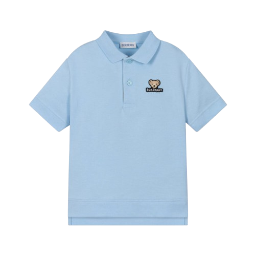 Polo in cotone con logo 8111912 A3326 BURBERRY 