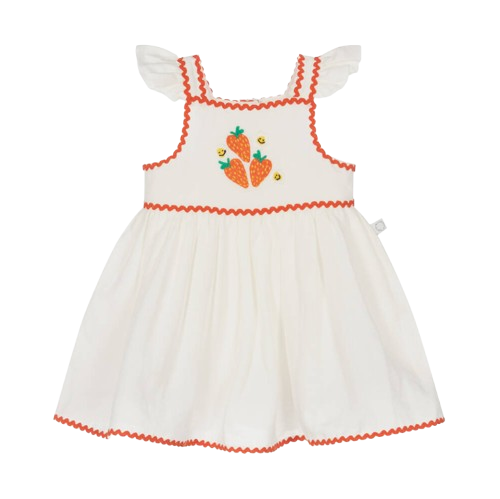 Vestito bianco per neonata con fragole