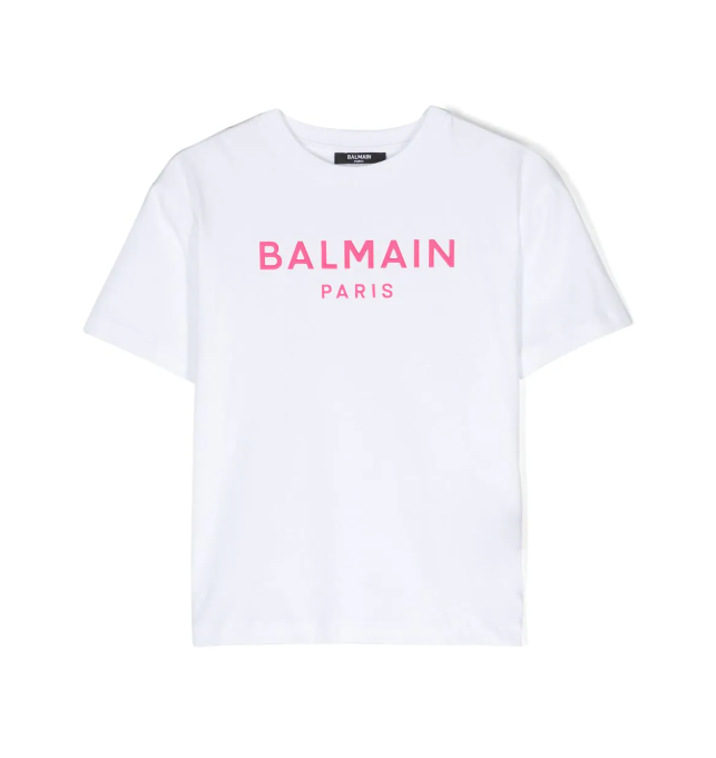 T-shirt con stampa BU8Q71 Z0082 100FU BALMAIN 