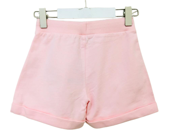 Shorts bambina rosa in cotone