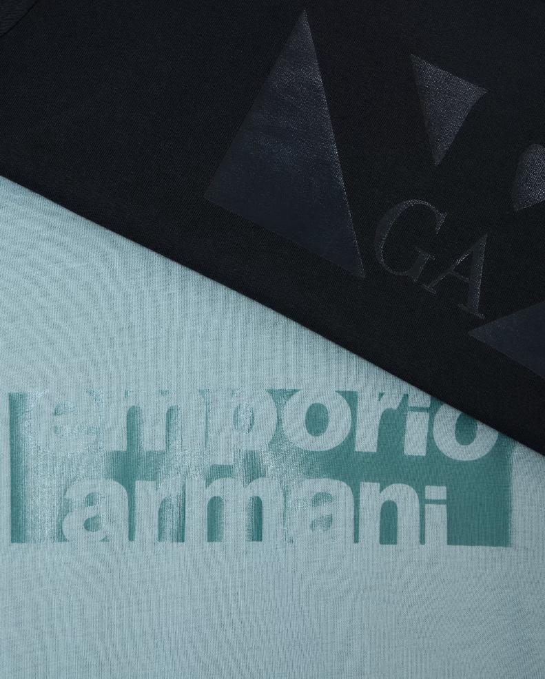 PACK 2 T-SHIRT COMFORT FIT MANICHE LUNGHE IN JERSEY ASV EB000726 AF16162 MB319 ARMANI JUNIOR 