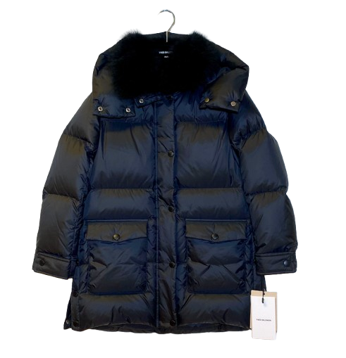Piumino trapuntato con pelliccia in collo 26W25WEM912XXDOXW C99 YVES SALOMON 