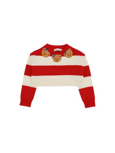 Pull cropped marinière