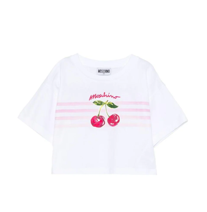 T-shirt per bambina HDM06Y LAA02 10101 MOSCHINO 