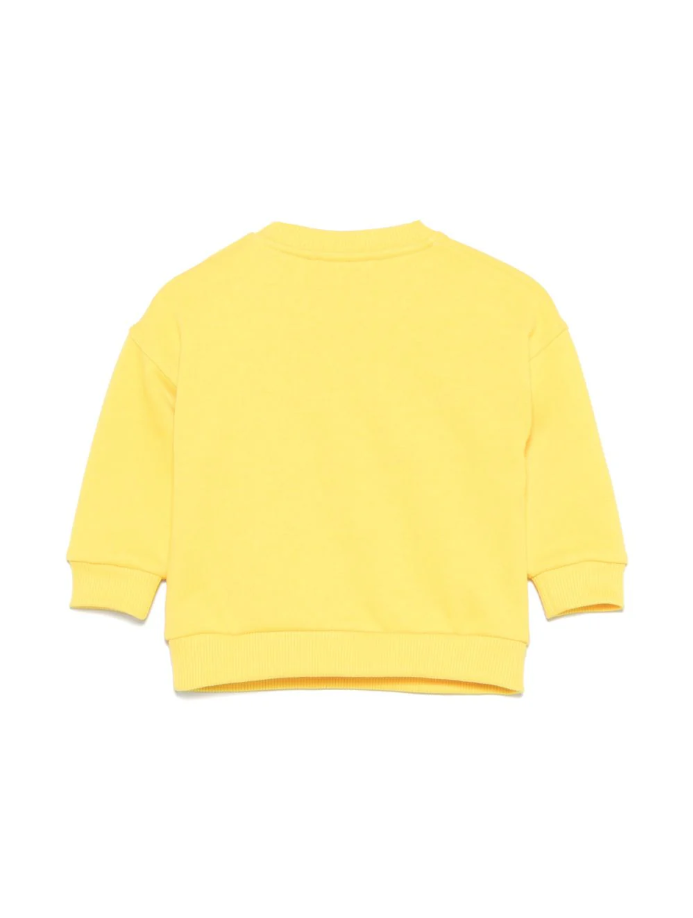 Felpa con motivo Teddy Bear per neonato Moschino Kids giallo con orlo dritto M5F03Q LCA52 50577 MOSCHINO 