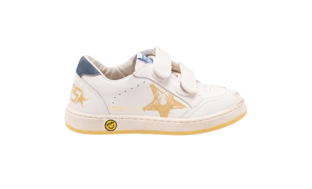 BALLSTAR STRAP WITH PRINTED STAR NAPPA UPPER TOE STRAP AND SPUR SUEDE HEEL GYF00926 F007448 11328 11328 GOLDEN GOOSE 